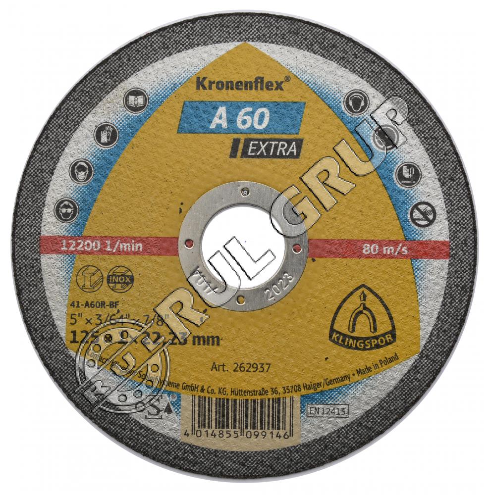 DISC DEBITAT A60 EXTRA 125X1X22MM INOX/METAL KLINGSPOR 